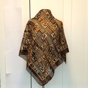 Paris Brown and Beige Scarf